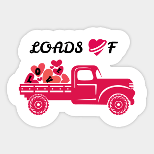 Loads of Love Cute Valentines Day Sticker